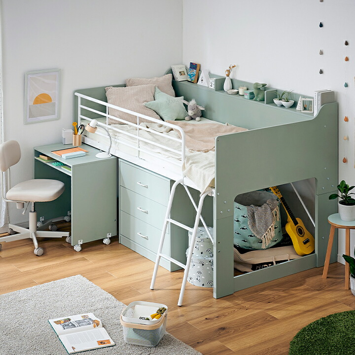 楽天市場】【ポイント7倍！今晩20時開始】ロフトベッド システムベッド