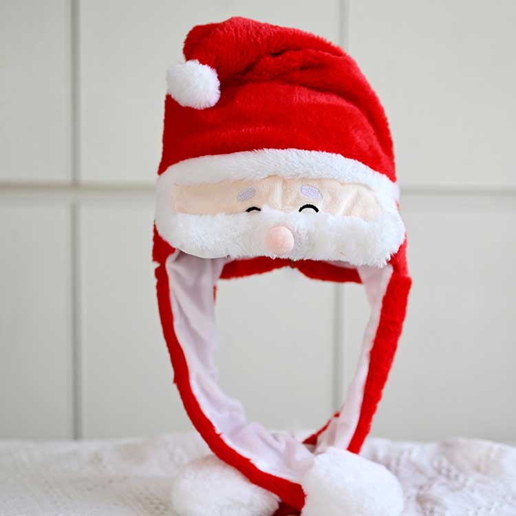楽天市場】動く帽子 ふわふわ サンタ ぴこぴこ帽子 帽子 サンタ