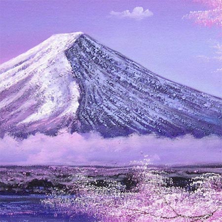 楽天市場】絵画 油絵 富士に桜 （木村由記夫） 送料無料 【肉筆