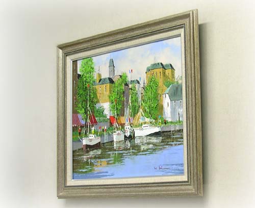 楽天市場】絵画 油絵 オンフルール（フランス） （黒沢久） 送料無料