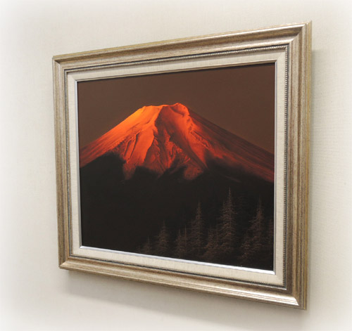 楽天市場】絵画 油絵 赤富士 （中尾靖） 送料無料 【肉筆】【油絵