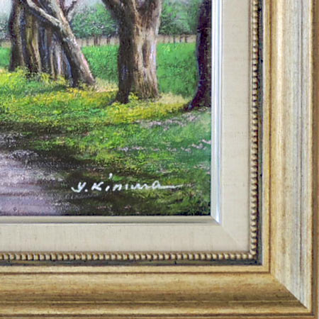 楽天市場】絵画 油絵 二十間道路桜並木 （木村由記夫） 送料無料