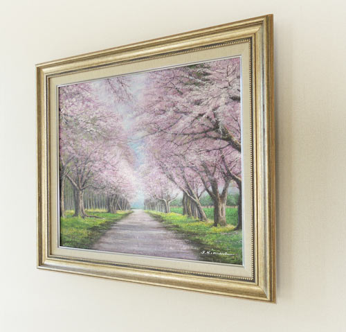 楽天市場】絵画 油絵 二十間道路桜並木 （木村由記夫） 送料無料