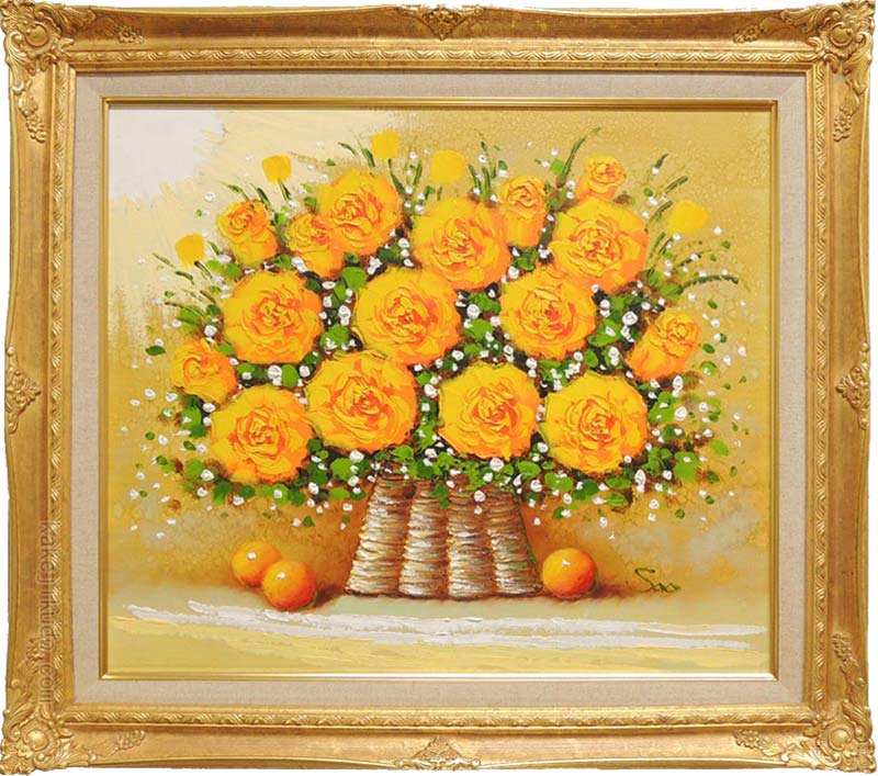 楽天市場】油絵 黄色い 小花 木村咲の通販