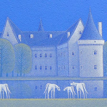 松浦敬文 水辺の城 松浦敬文「水辺の城（馬九行く-うまくいく