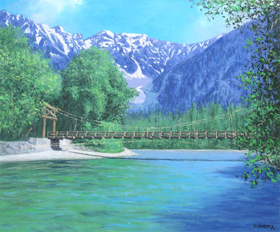 楽天市場】絵画 油絵 上高地 F50号 （大山功） 送料無料 【海・山