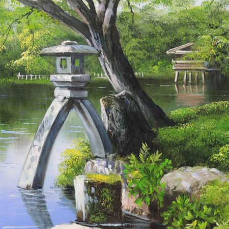 楽天市場】絵画 油絵 兼六園 F50号 （小池三郎） 送料無料 【肉筆