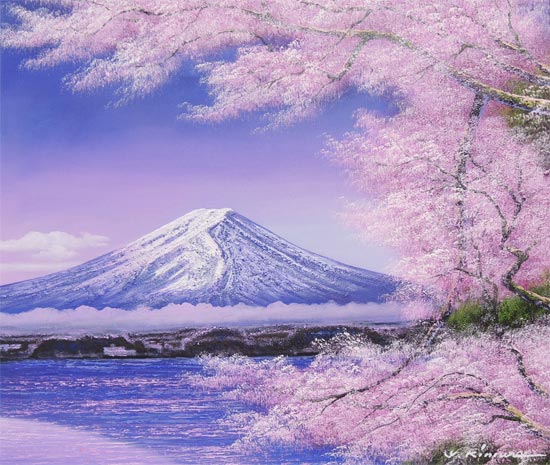 楽天市場】絵画 油絵 富士に桜 F50号 （木村由記夫） 送料無料【肉筆