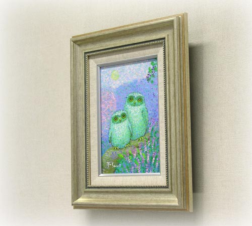 楽天市場】絵画 油絵 季節のふくろう （佐野千恵子） 送料無料 【肉筆