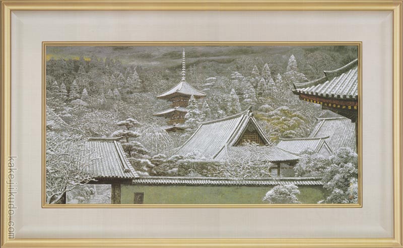 楽天市場】後藤純男 絵画 大和・雪のしじま 送料無料 【複製】【美術
