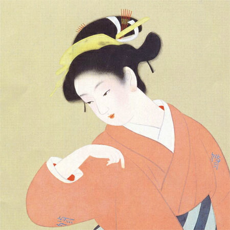 楽天市場】上村松園 掛け軸 『初秋』 送料無料 【掛軸】【一間床】【丈