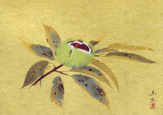 楽天市場】奥村土牛 絵画 栗 送料無料 【複製】【美術印刷】【巨匠