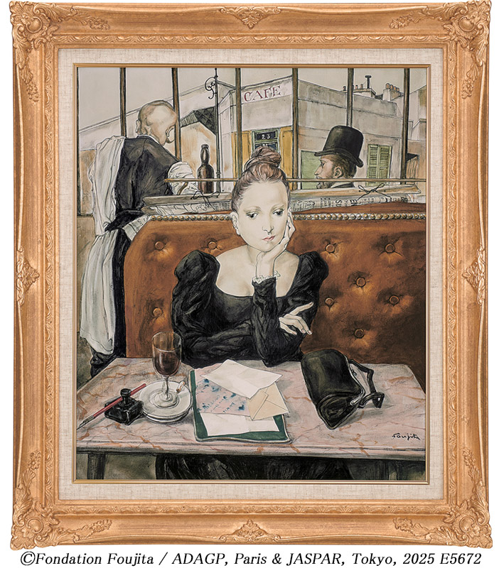 楽天市場】藤田嗣治（レオナール・フジタ） 絵画 カフェにて 送料無料