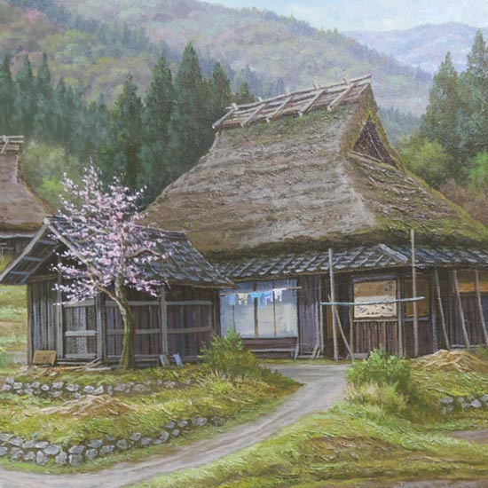 楽天市場】絵画 油絵 春の丹波路 F30号 （猿渡一根） 送料無料 【海