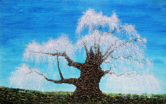 楽天市場】絵画（油絵） 渡辺ムサシ【滝桜】（M10号） 送料無料 【桜絵