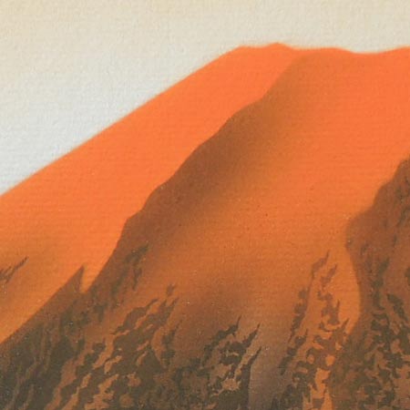楽天市場】高級色紙「赤富士」秀峰（色紙絵）送料無料 : 掛け軸・絵画