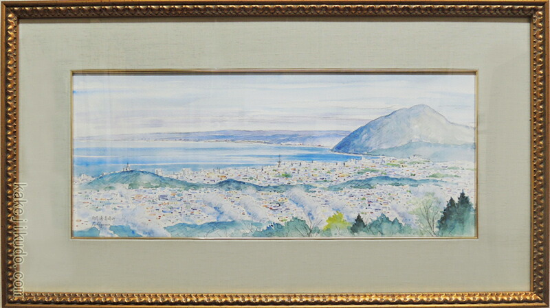 楽天市場】絵画 水彩画 別府湾 高崎山 (滝川英彦) 送料無料 【肉筆