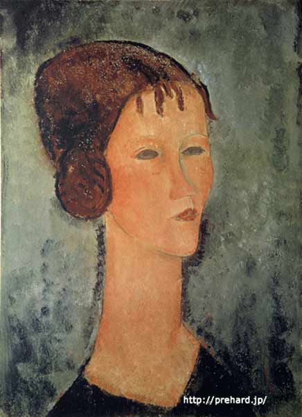 楽天市場】モディリアーニ 絵画 巻き毛髪の少女 P10号 送料無料 【複製