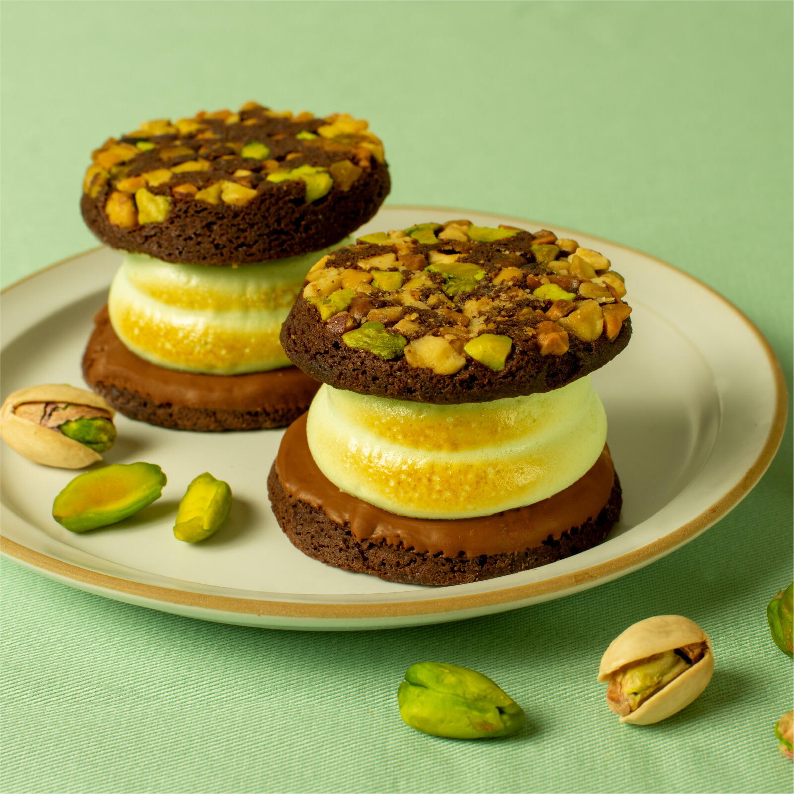 楽天市場】ベイクドマロウ 焼マシュマロサンド・ピスタチオチョコ