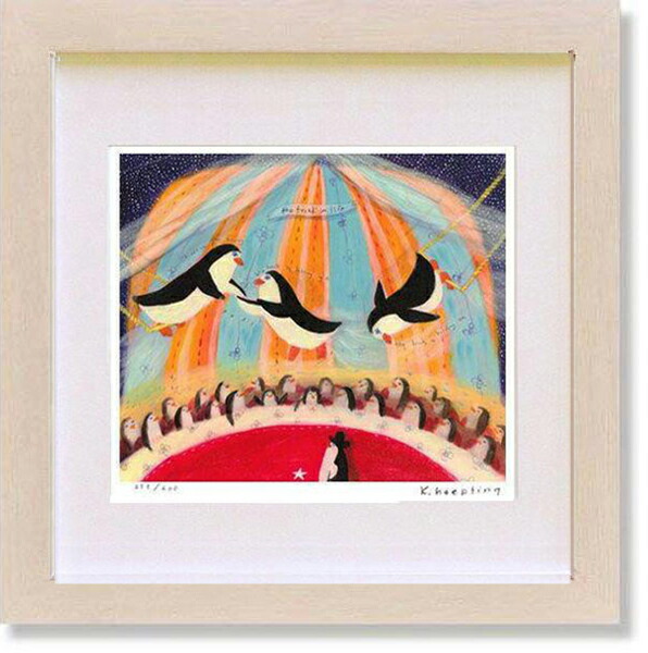 楽天市場】絵画 カレンホイプティング・ワーイ 空中ブランコ 版画 動物