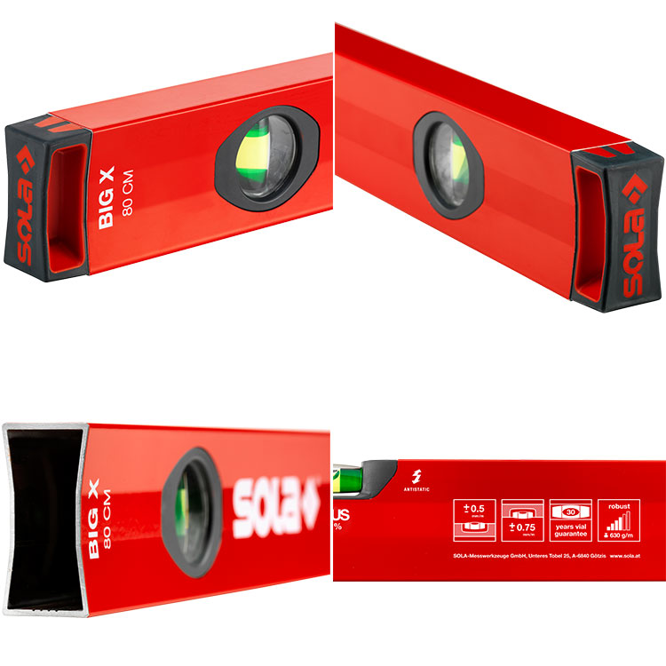 楽天市場】SOLA BIG X 40 アルミボックスレベル 水平器 40cm ソラ 水準