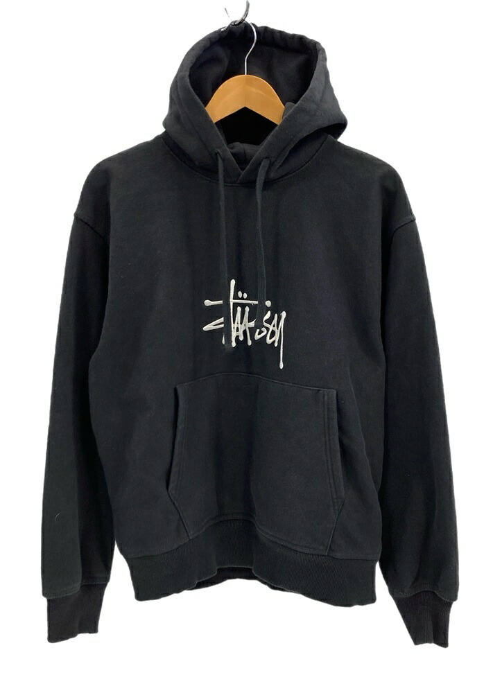楽天市場】【中古】ステューシー STUSSY ロゴ刺繍パーカー フーディ 黒