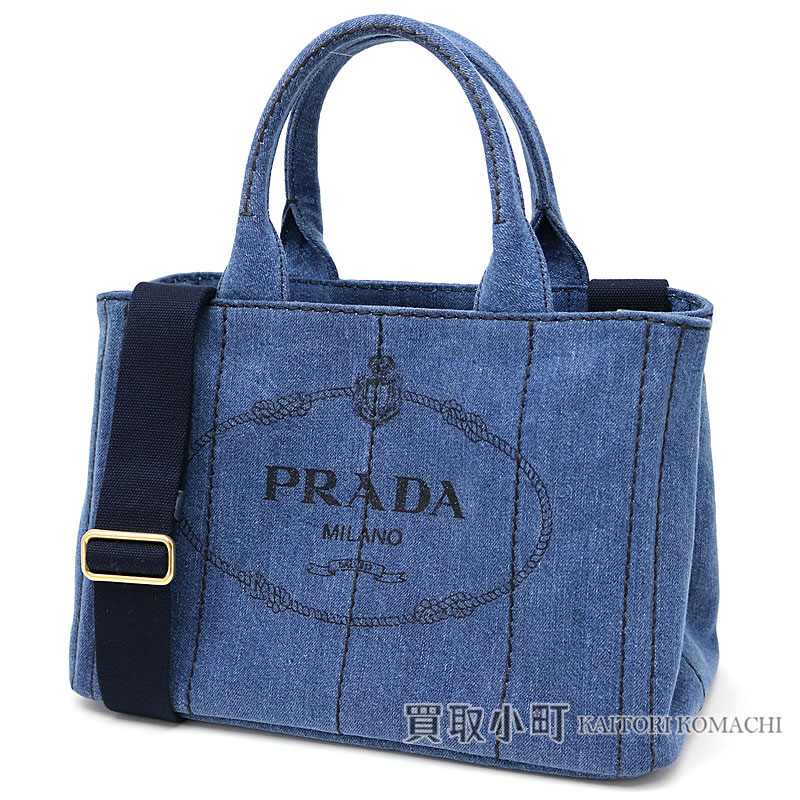 楽天市場】【新品同様】プラダ【PRADA】 デニム トートバッグ スモール