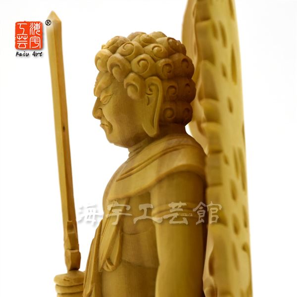 楽天市場】木彫仏像 【運慶形不動明王像】 柘植（ツゲ） 立5.0寸 総高