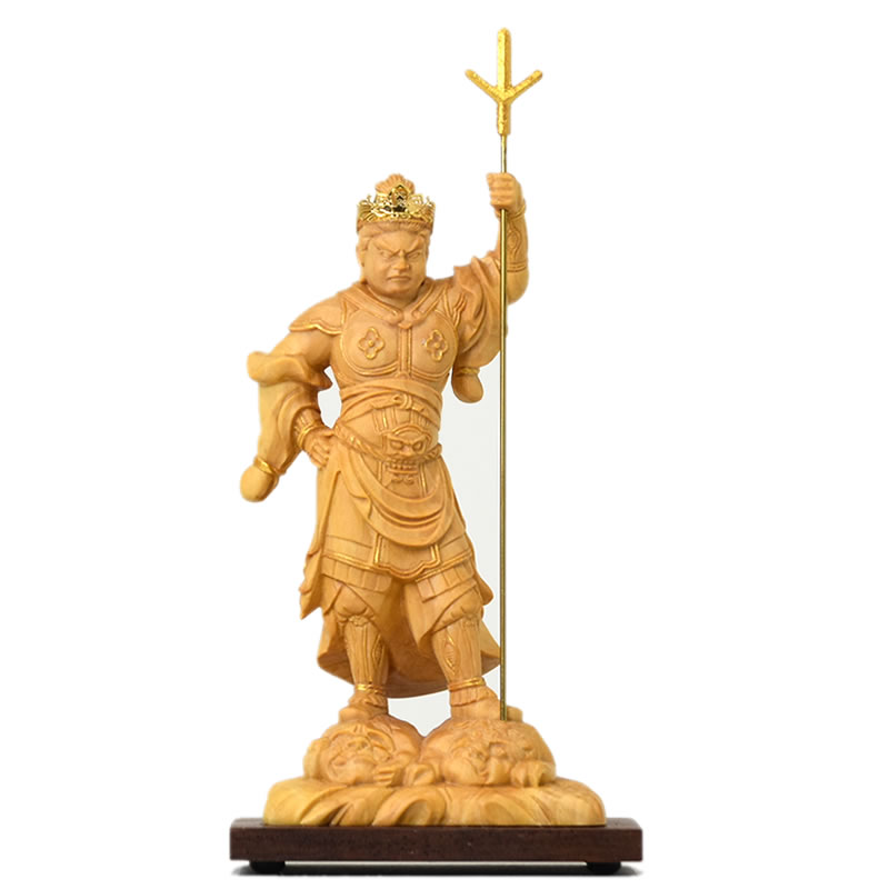 楽天市場】木彫り仏像 小仏【泥足毘沙門天】柘植 金泥仕様 武将上杉