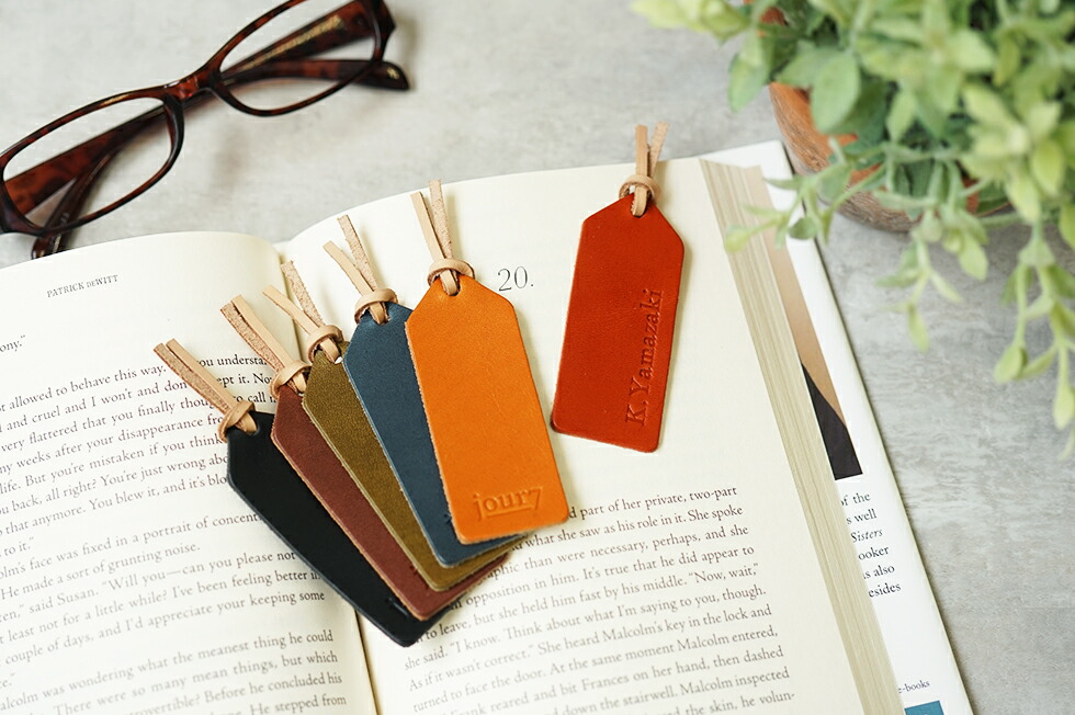 楽天市場】ブックマーク しおり おしゃれ 名入れ可 栃木レザー 本革