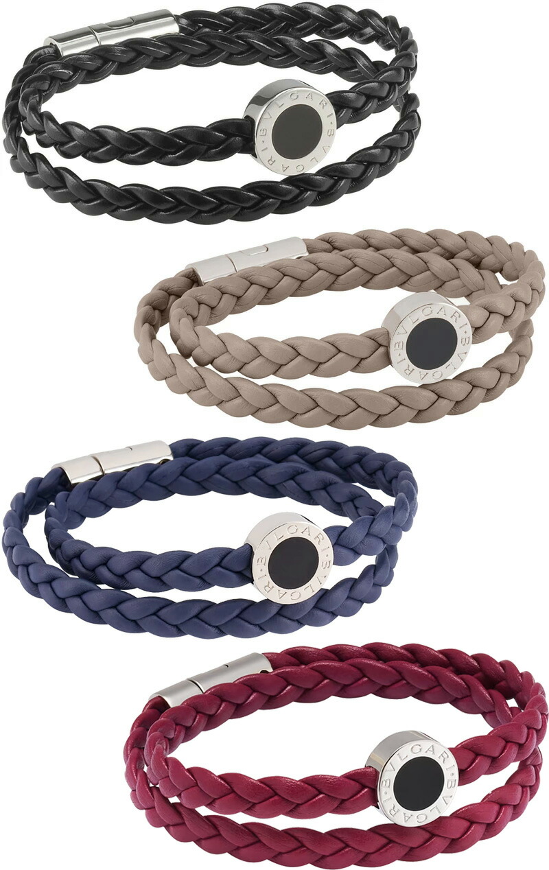 楽天市場】BVLGARI ブルガリブルガリマンロゴ刻印プレート 編込み2連