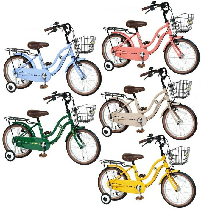 楽天市場】前カゴ付き補助輪付き16インチ子供用自転車18インチ子供