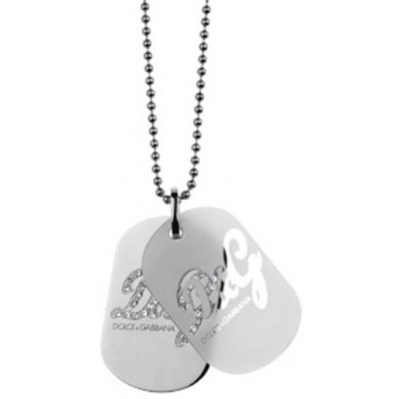 楽天市場】D&G DOLCE＆GABBANAペンダントネックレス シルバーダブル