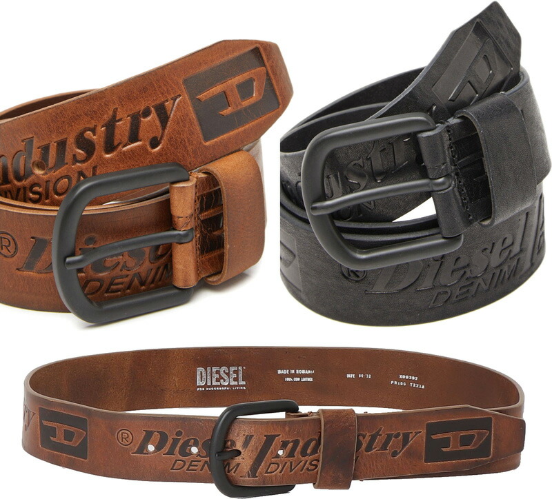 楽天市場】DIESEL ディーゼルメンズレザーベルト インダストリデボス