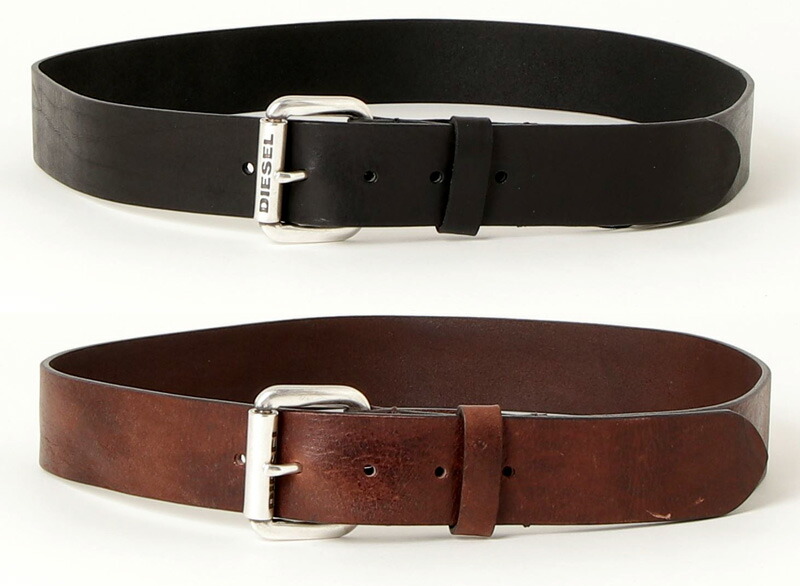 楽天市場】DIESEL ディーゼルメンズヴィンテージ加工レザーベルト