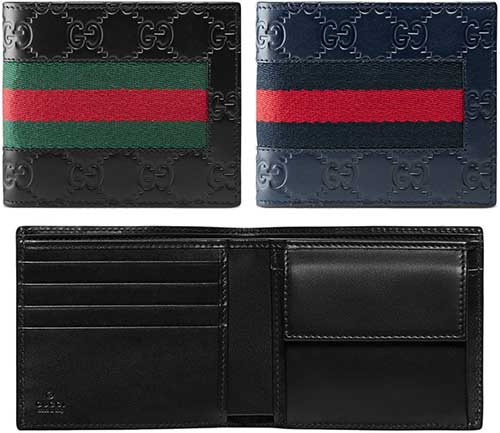 楽天市場】gucci シマ 二つ折り財布 ネイビーの通販