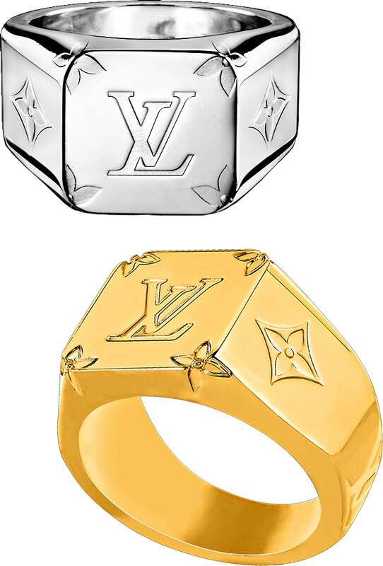 楽天市場】LOUIS VUITTONルイヴィトン 指輪エンボスLVイニシャルロゴ