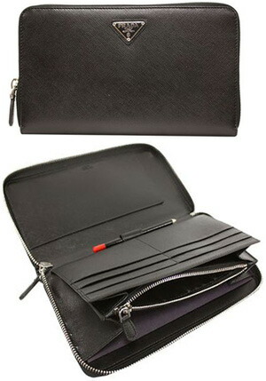 楽天市場】プラダ PRADAラウンドファスナー長財布オーガナイザー 三角