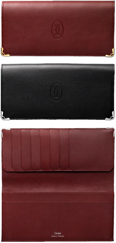 楽天市場】Cartier エンボスドゥーブルCロゴカルティエ 二つ折り長財布