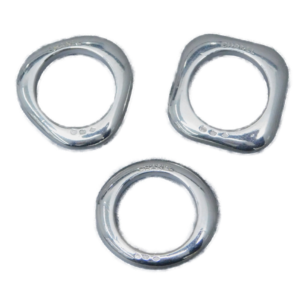 楽天市場】CHANEL シャネル ヴィンテージ3連リング 指輪 925 シルバー