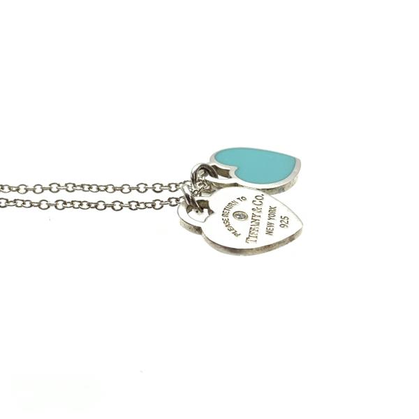 楽天市場】TIFFANY ティファニー ブルー ダブルハート 1Pダイヤ