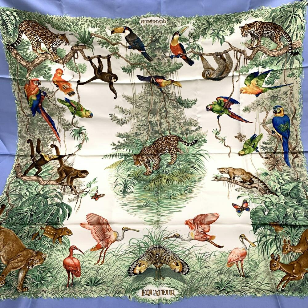 楽天市場】HERMES エルメス カレ90 スカーフ シルク100％ EQUATEUR