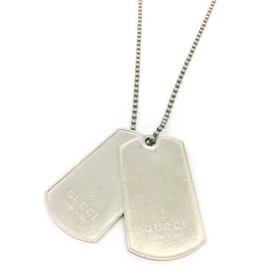 楽天市場】GUCCI【グッチ】ダブルドッグタグ ネックレス シルバー 925
