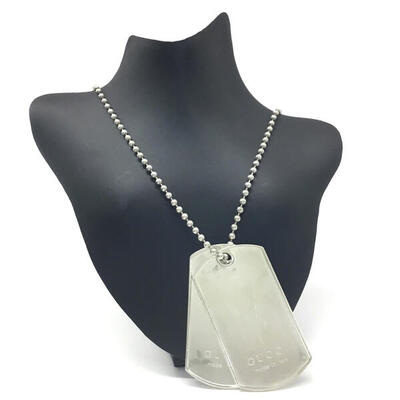 楽天市場】GUCCI【グッチ】ダブルドッグタグ ネックレス シルバー 925