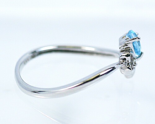 K10WGブルートパーズハート型リング 15.5号