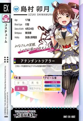 島村卯月 カードフォリオ MR カードフォリオ 島村卯月 MR アイドル