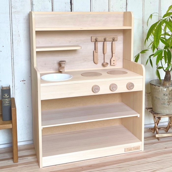 楽天市場】木製ままごとキッチン Tipp Tapp ノーマルナチュラル
