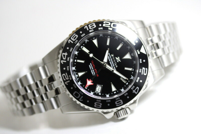 楽天市場】ZEEDA ジーダ DUAL-ZONE デュアルゾーン 40mm GMT搭載 自動