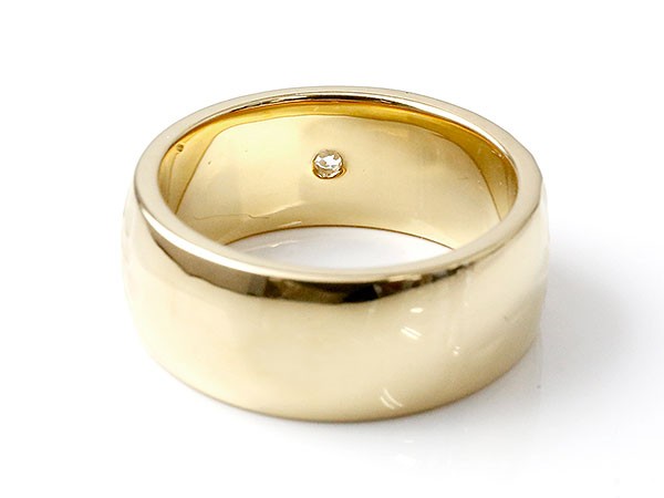 楽天市場】10金 メンズ ダイヤモンドリング 指輪 幅広 8ミリ幅