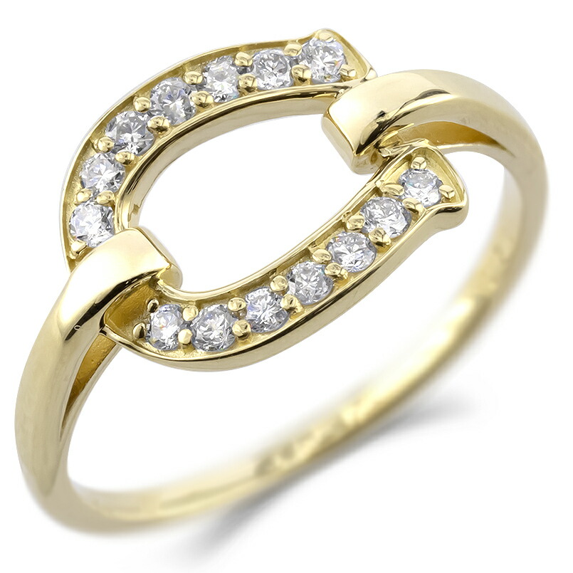 楽天市場】18金 リング メンズ 馬蹄 k18 ダイヤモンド ゴールド